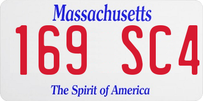MA license plate 169SC4