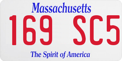 MA license plate 169SC5