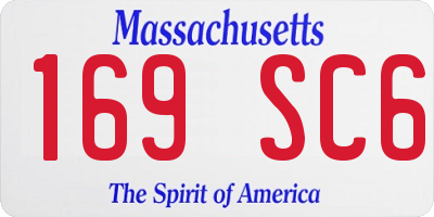 MA license plate 169SC6