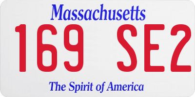 MA license plate 169SE2