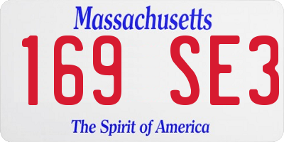 MA license plate 169SE3
