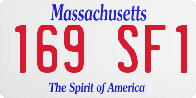 MA license plate 169SF1