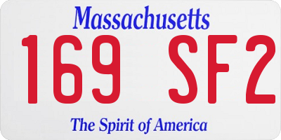 MA license plate 169SF2
