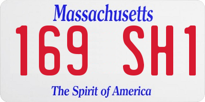 MA license plate 169SH1