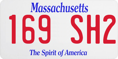MA license plate 169SH2
