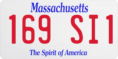 MA license plate 169SI1