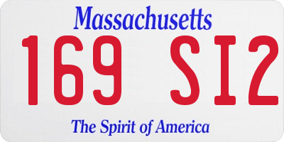 MA license plate 169SI2