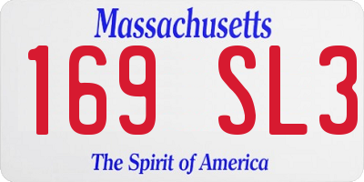 MA license plate 169SL3