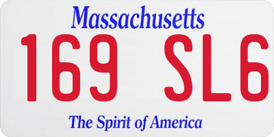 MA license plate 169SL6