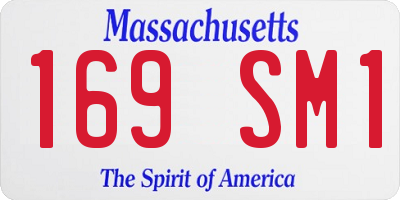 MA license plate 169SM1