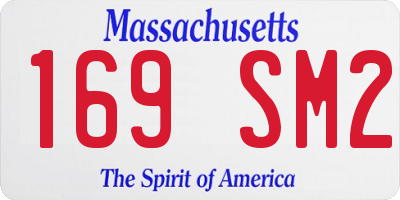 MA license plate 169SM2