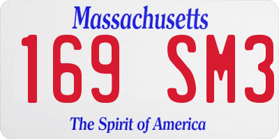 MA license plate 169SM3