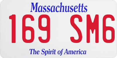 MA license plate 169SM6