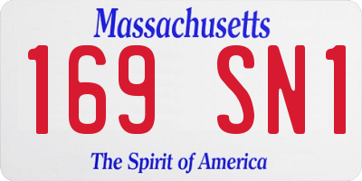 MA license plate 169SN1