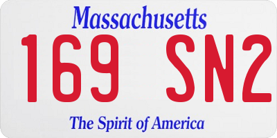 MA license plate 169SN2