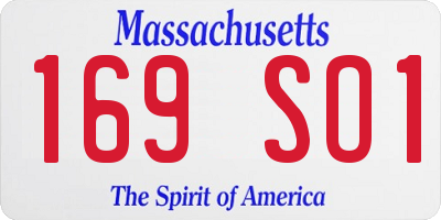 MA license plate 169SO1