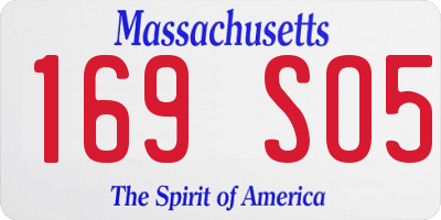 MA license plate 169SO5