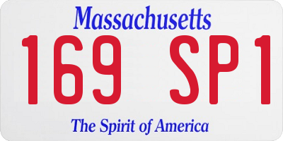 MA license plate 169SP1