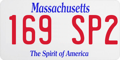 MA license plate 169SP2