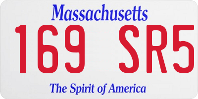 MA license plate 169SR5