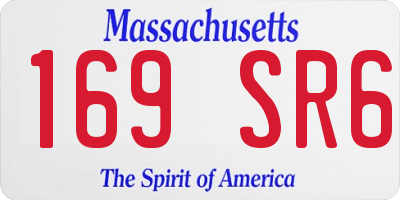 MA license plate 169SR6