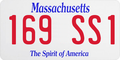 MA license plate 169SS1