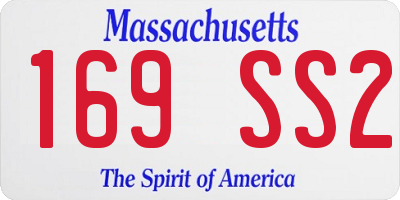 MA license plate 169SS2