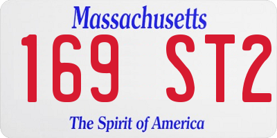 MA license plate 169ST2
