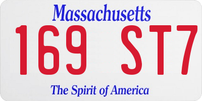 MA license plate 169ST7