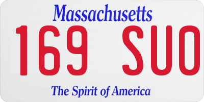 MA license plate 169SU0
