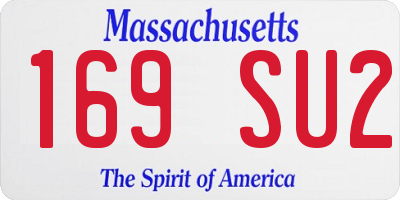 MA license plate 169SU2