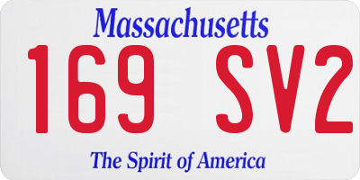 MA license plate 169SV2