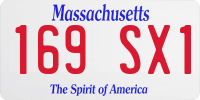 MA license plate 169SX1