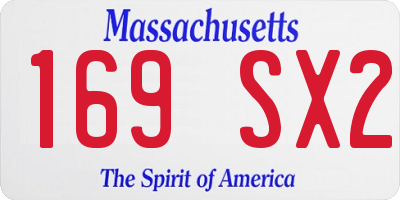 MA license plate 169SX2
