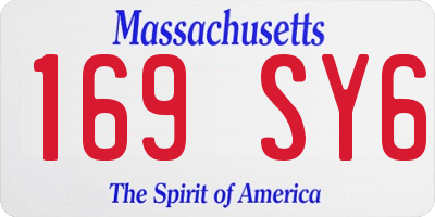 MA license plate 169SY6