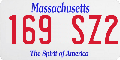 MA license plate 169SZ2
