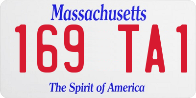 MA license plate 169TA1