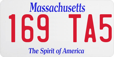 MA license plate 169TA5