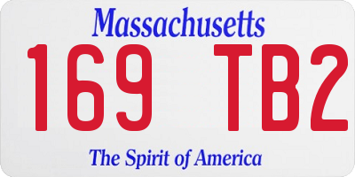 MA license plate 169TB2
