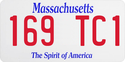 MA license plate 169TC1