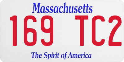 MA license plate 169TC2
