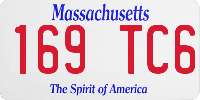 MA license plate 169TC6