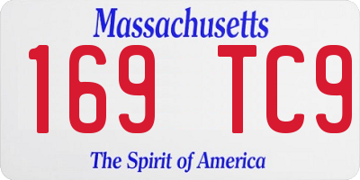 MA license plate 169TC9