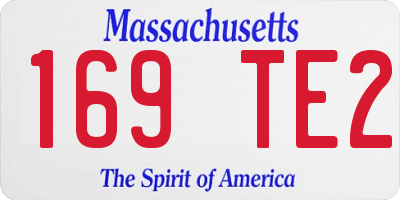 MA license plate 169TE2
