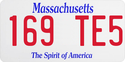 MA license plate 169TE5