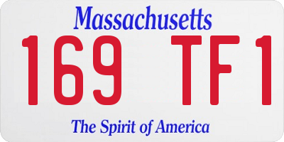 MA license plate 169TF1