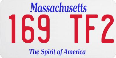 MA license plate 169TF2