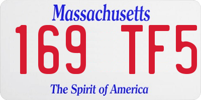MA license plate 169TF5