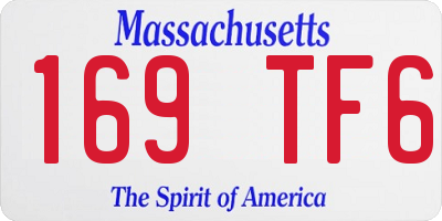 MA license plate 169TF6