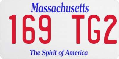 MA license plate 169TG2